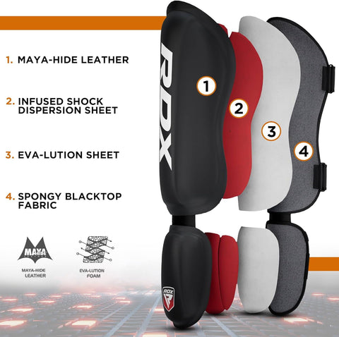 RDX T1 Protège-tibias en cuir