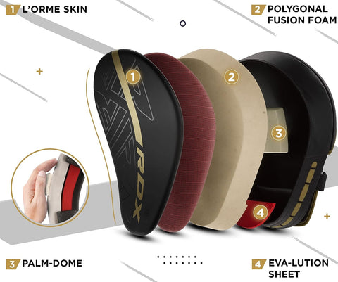 RDX F6 Kara Pad de mise au point de boxe incurvé