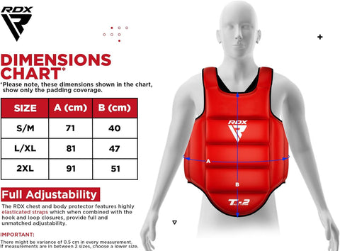 RDX T2 Protection de Plastron de Karaté