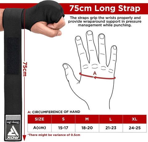 RDX Is Gel Padded Inner Gloves Hook & Loop Wrist Strap For Knuckle Protection