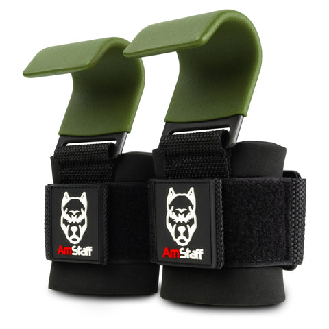 AmStaff Fitness Weight Lifting Hooks - Pair