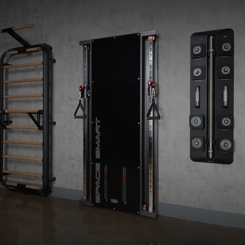 Entraîneur fonctionnel mural SpaceSmart - Double Stack, noir