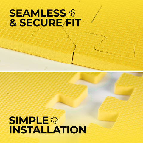 Yellow Heavy-Duty Interlocking Foam Mat