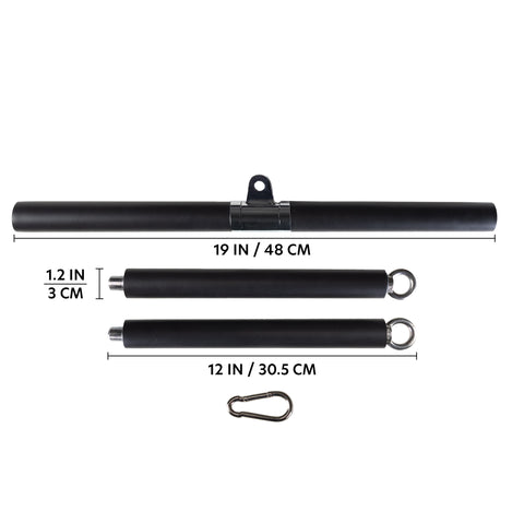 AmStaff Fitness Straight Bar - Triple Hook
