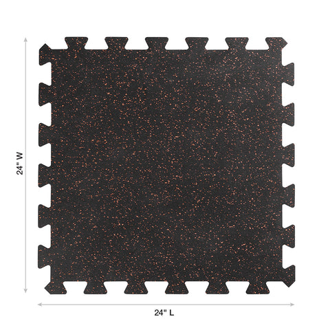 Tuile en caoutchouc imbriquée 24" x 24" x 7mm