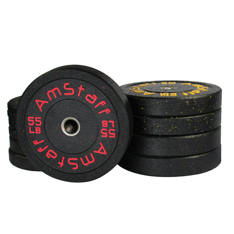 Ensemble de poids de plaque de pare-chocs en caoutchouc de 350 lb