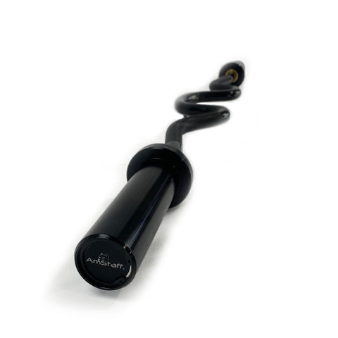 Barre olympique EZ Super Curl de 47 po en zinc noir