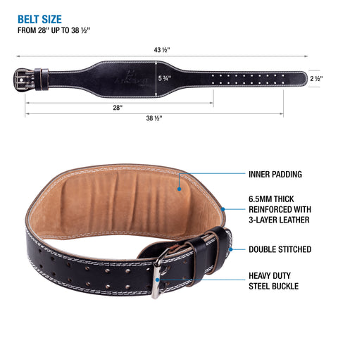 Leather Weight Lifting Belt