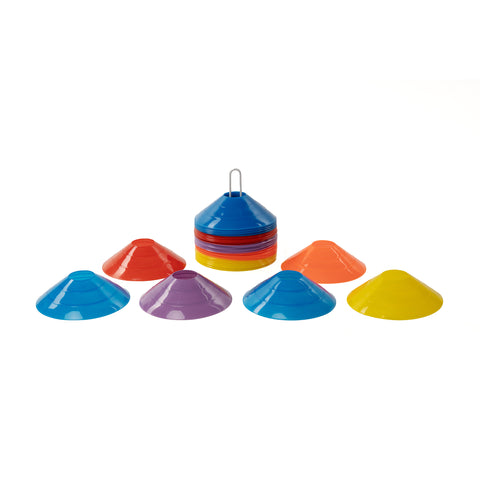 50 cônes/disques marqueurs de champ multicolores