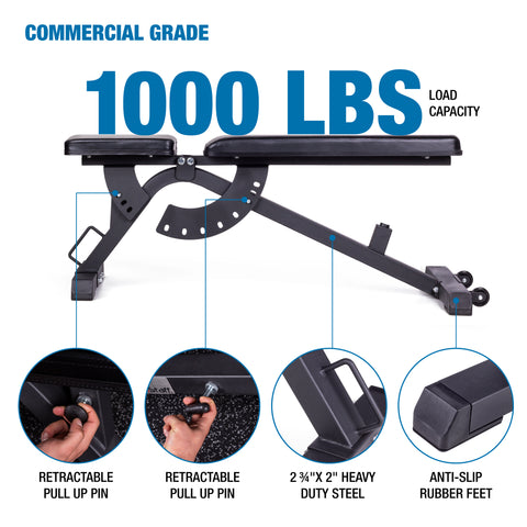 AmStaff Fitness TT1103B Multi-FID Commercial Series Bench