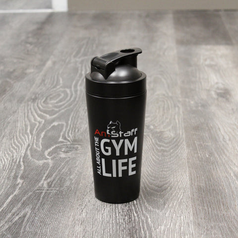 AmStaff Fitness Stainless Steel Shaker Bottle - Black