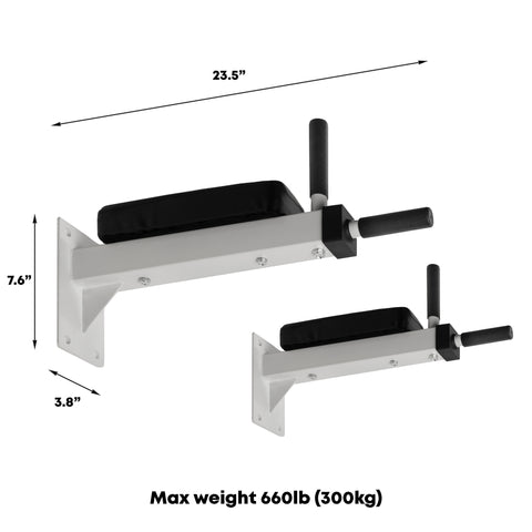 AmStaff Dip Bar Knee Raise Bars - Wall Mounted