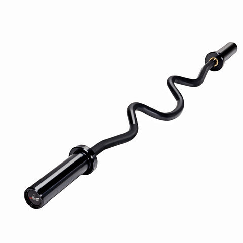 Barre olympique EZ Super Curl de 47 po en zinc noir