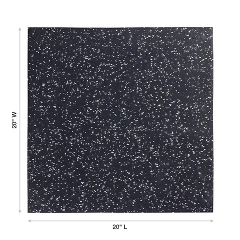Rubber Mat 20" x 20" x 20mm - Grey Spekle - Fitness Avenue