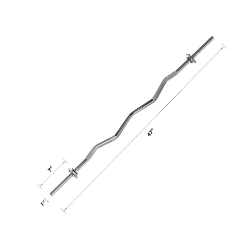 47 inch Regular Solid Curl Bar - Threaded