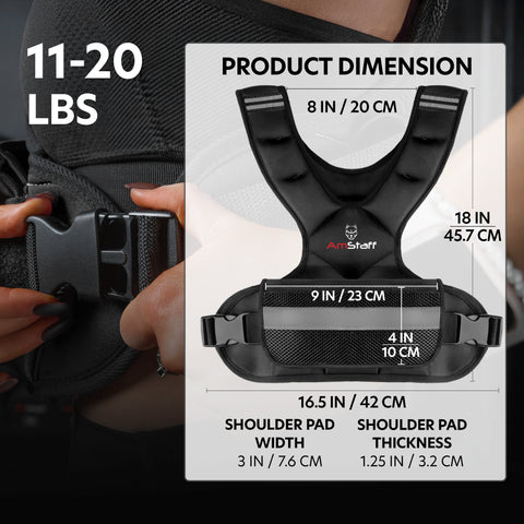 AmStaff Fitness Adjustable Weighted Vest