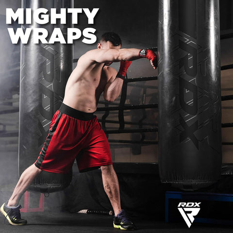 Gants de boxe Muay Thai avec sangles de soutien du poignet, mitaines de  sport réglables, sac