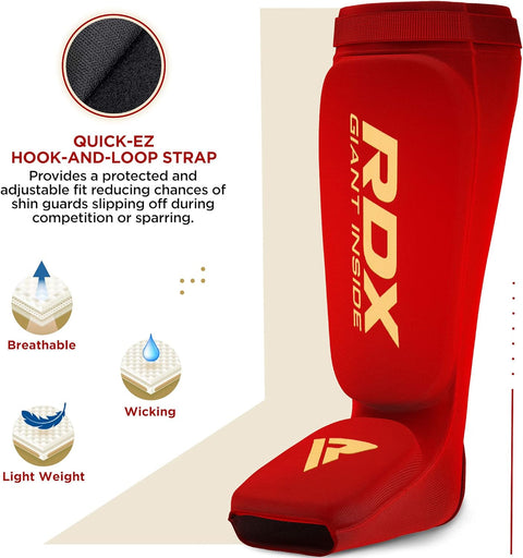 RDX SI Mma Protège-tibia léger rembourré en gel