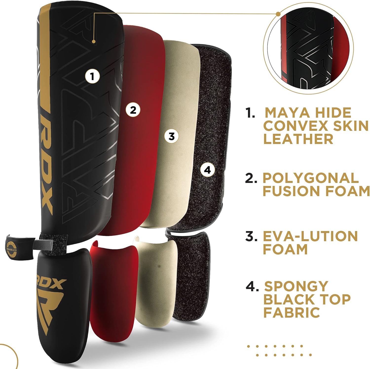 RDX F6 KARA Protection Abdos M d'or - RDX - GDR-F6MGL-M RDX F6 KARA Protection Abdos M d'or - RDX - GDR-F6MGL-M