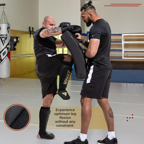 RDX SI Mma Protège-tibia léger rembourré en gel