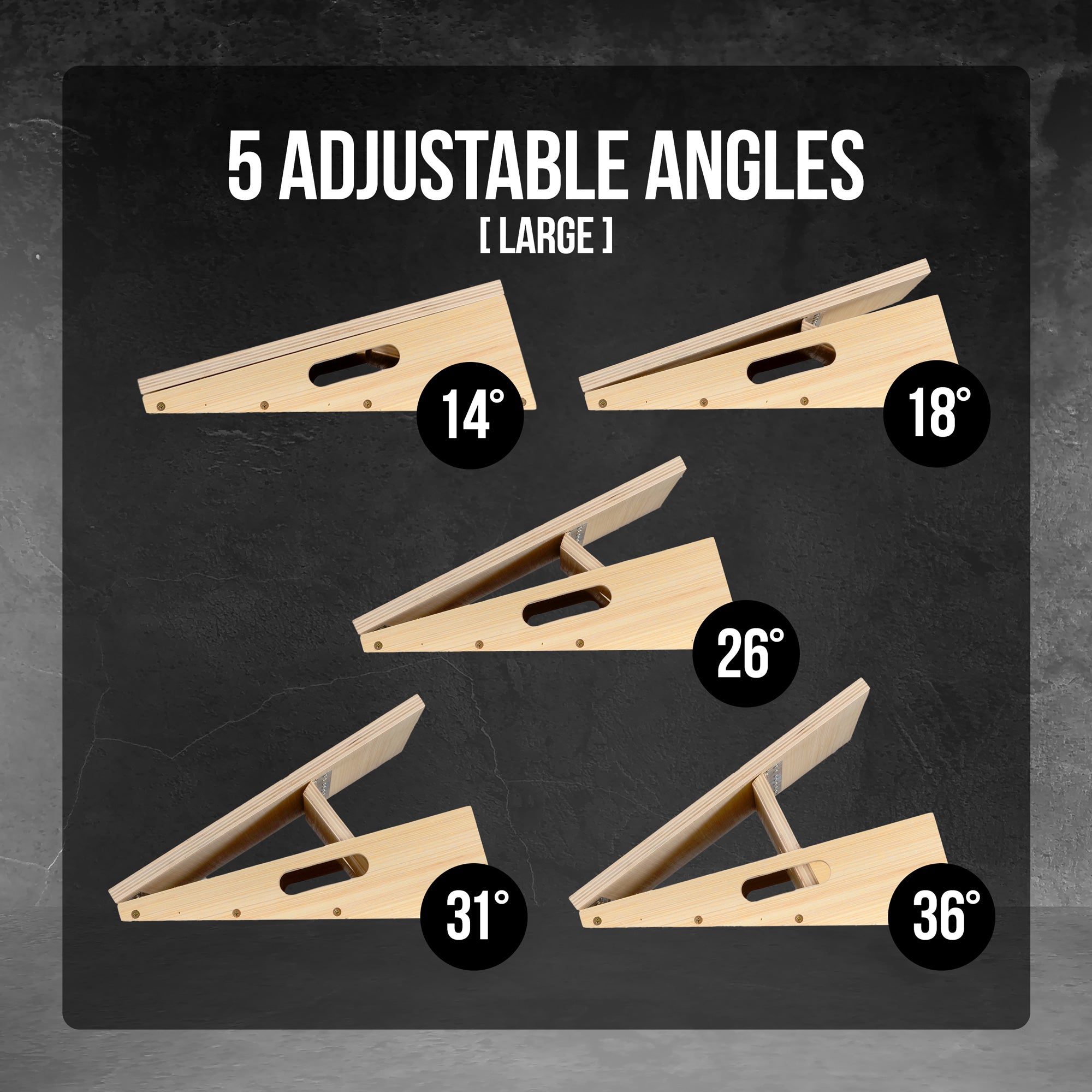 Wellshow Sport Planche inclinable réglable en bois à squat et civière de mollet Planche inclinée en bois Wellshow Sport Planche inclinable réglable en bois à squat et civière de mollet Planche inclinée en bois