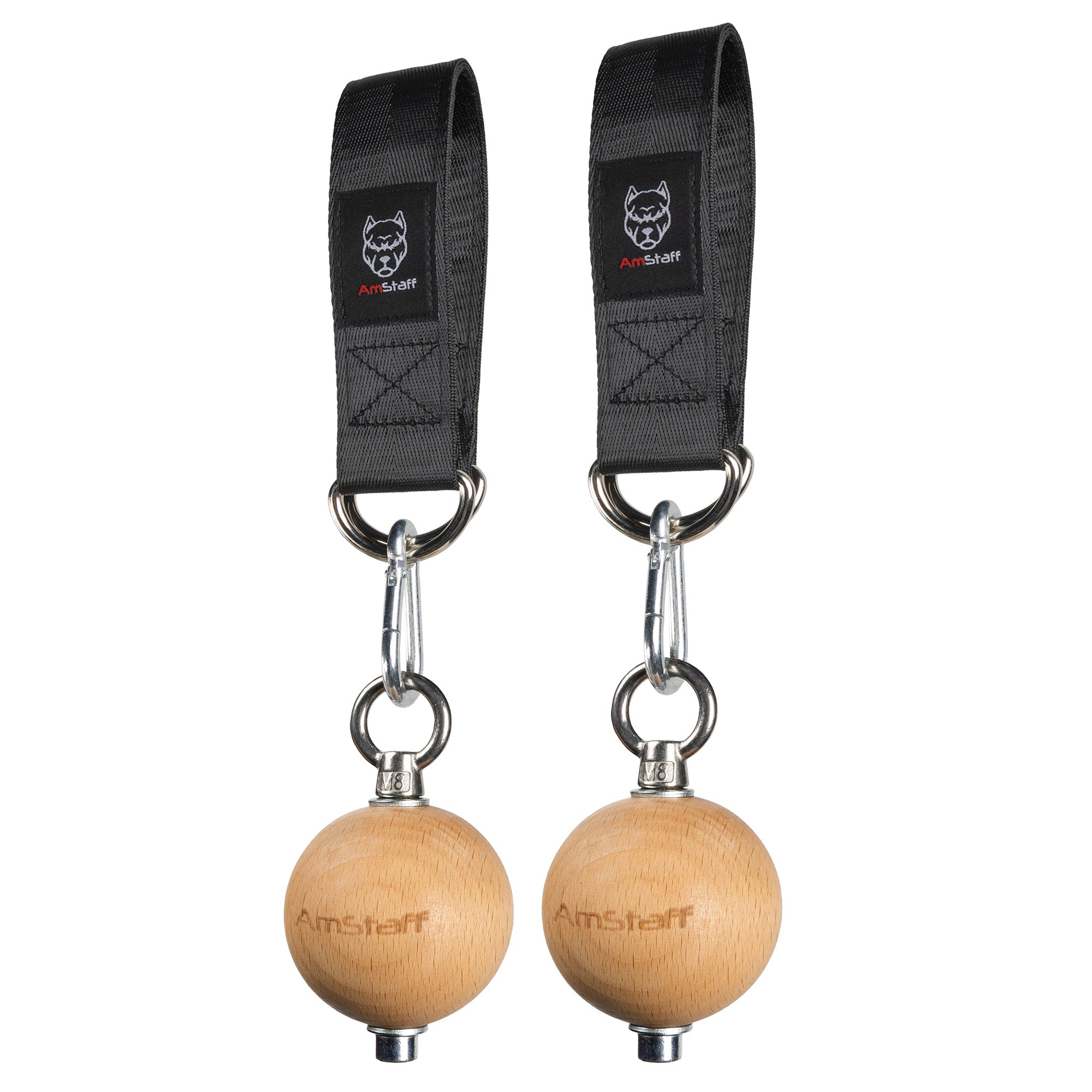 AmStaff Fitness Wooden Cannonball Grips