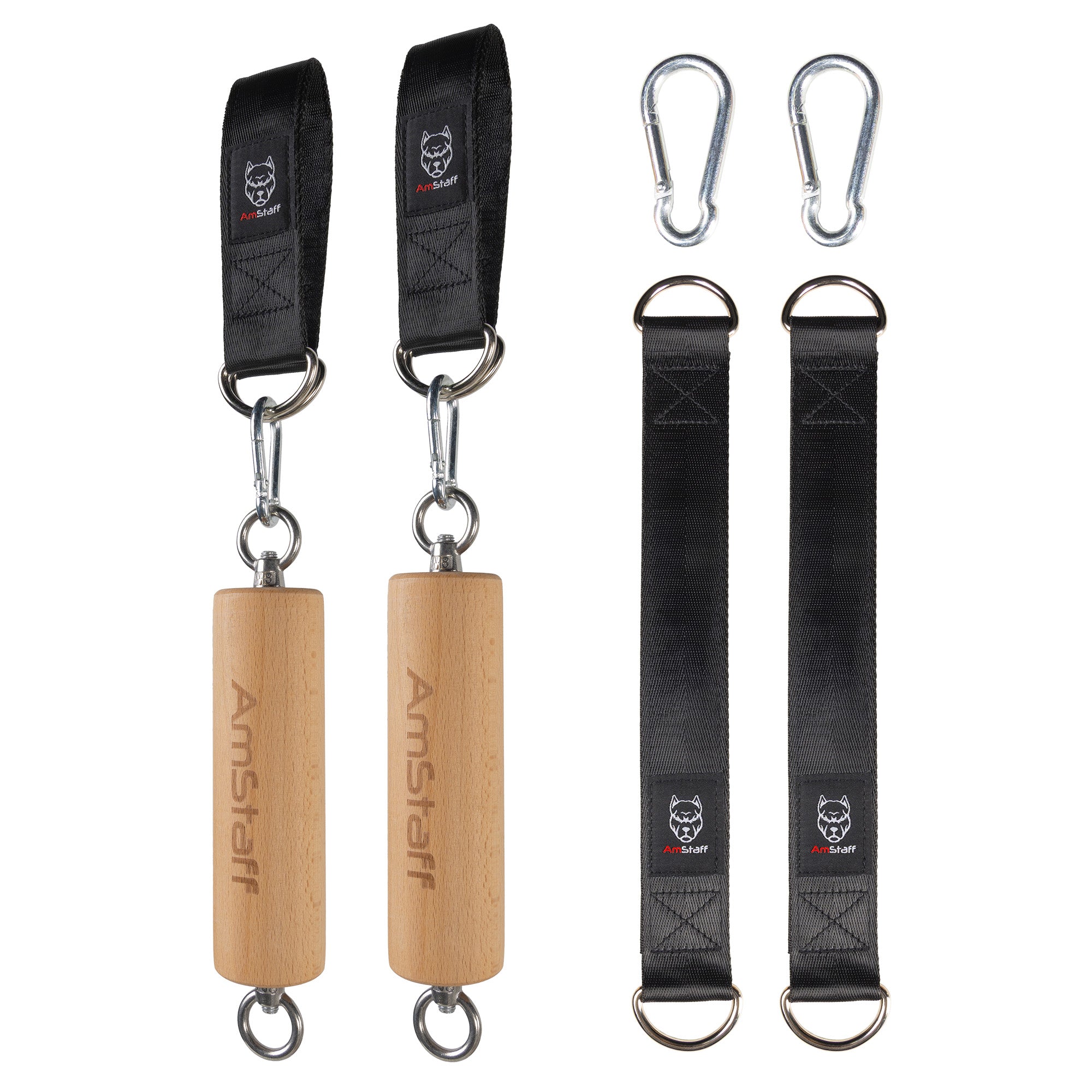 Amstaff Fitness Wooden Pull Up Strength Hold Grips