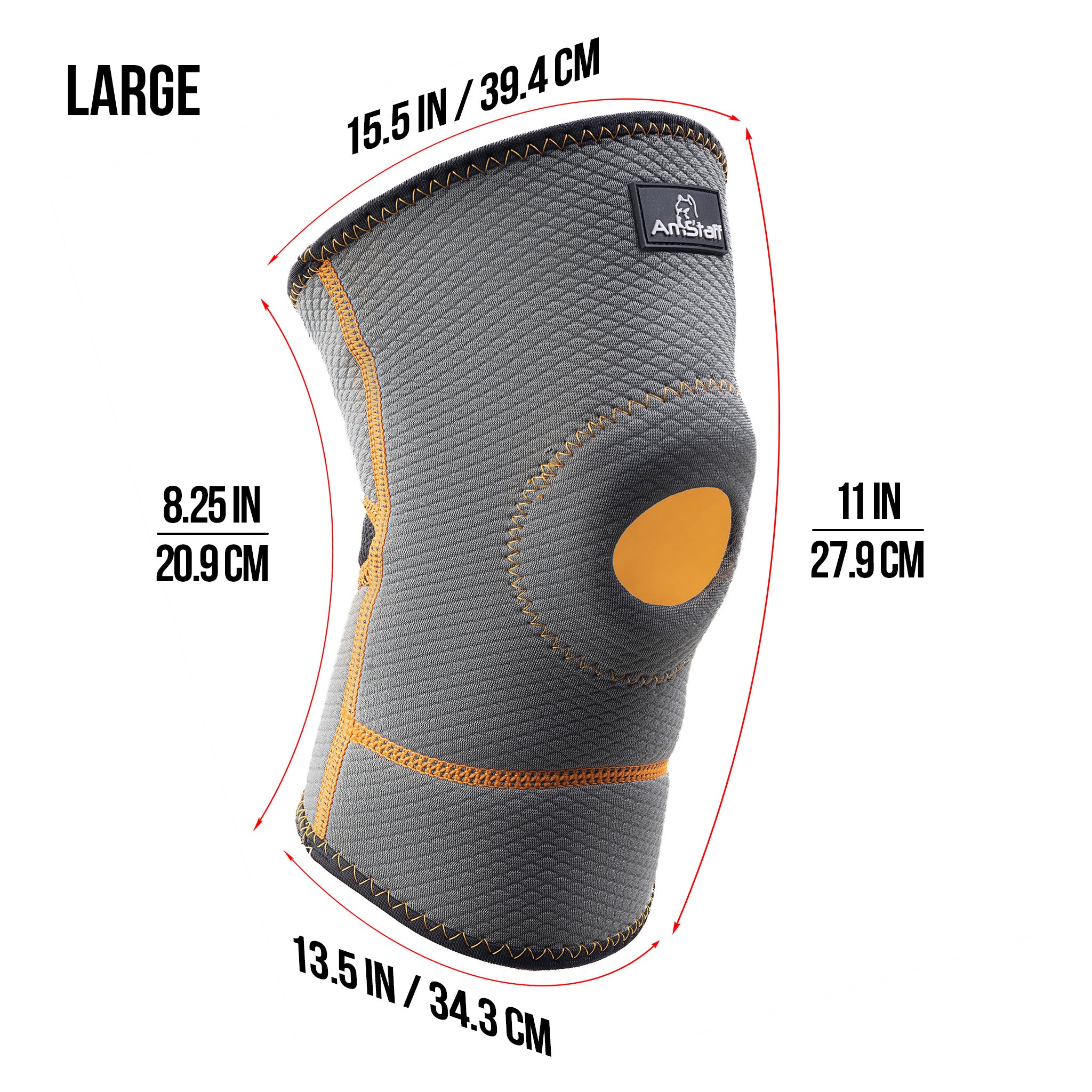 AmStaff Fitness Manchon de soutien en néoprène avec trou central - Genou