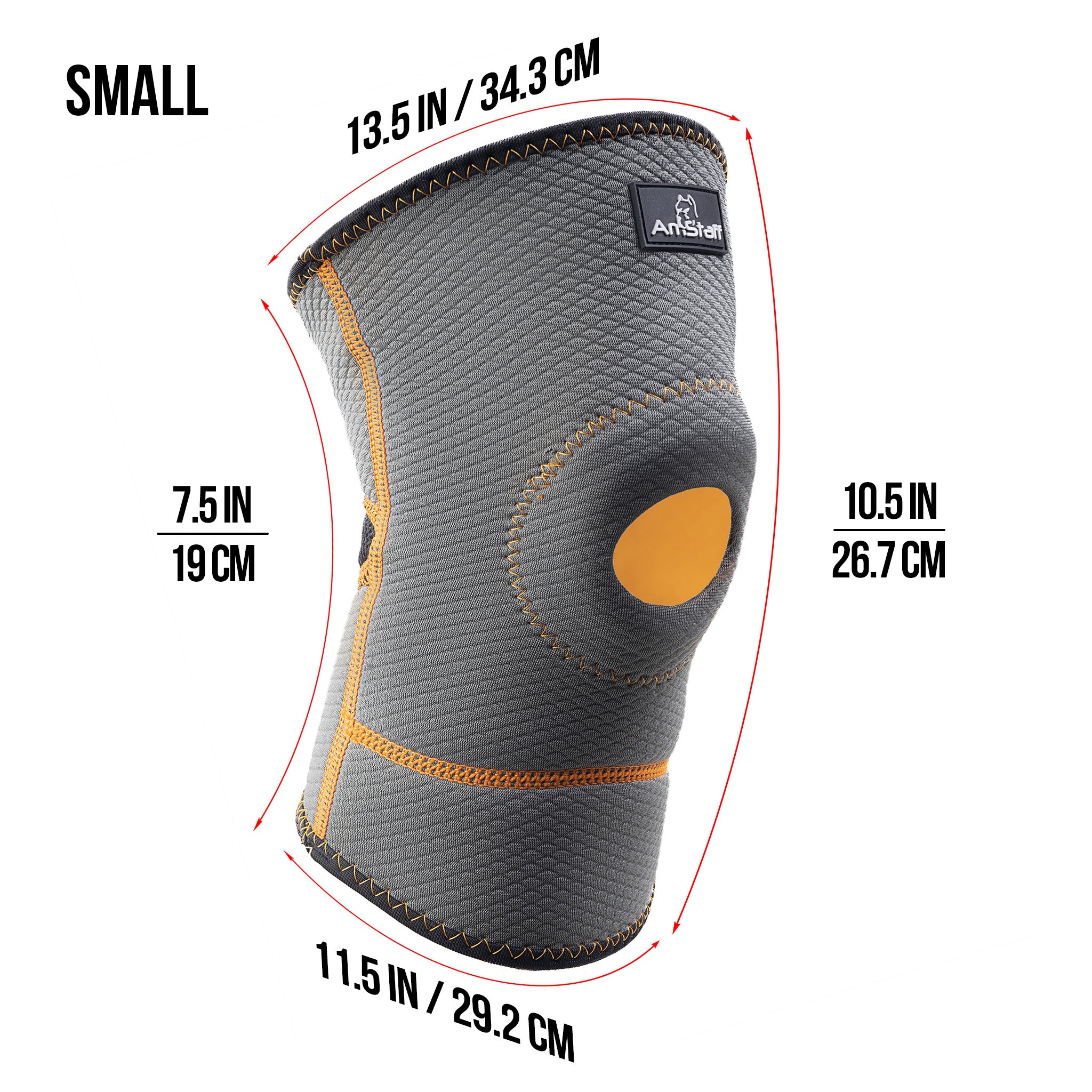 AmStaff Fitness Manchon de soutien en néoprène avec trou central - Genou