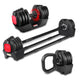 AmStaff Fitness 3-in-1 Adjustable Dumbbell/Kettlebell/Barbell Set (2-43lbs)