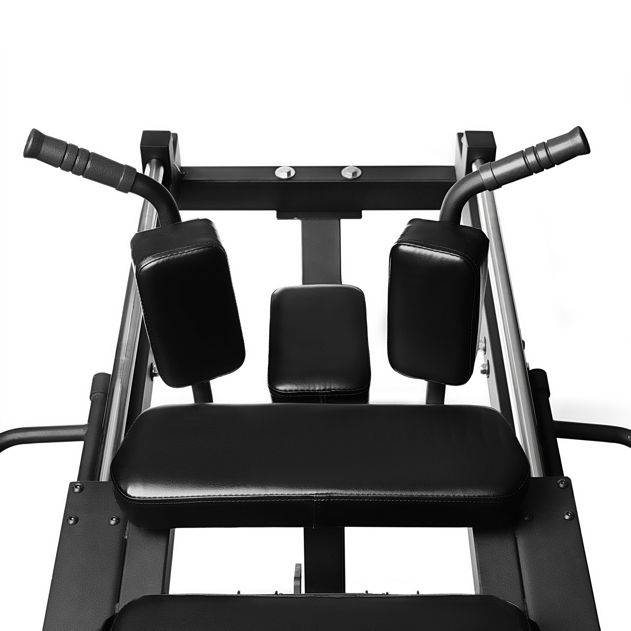 Vertical leg press alternative using a smith machine Vertical leg press alternative using a smith machine