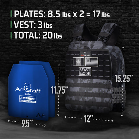 AmStaff Fitness Tactical Weighted Vest