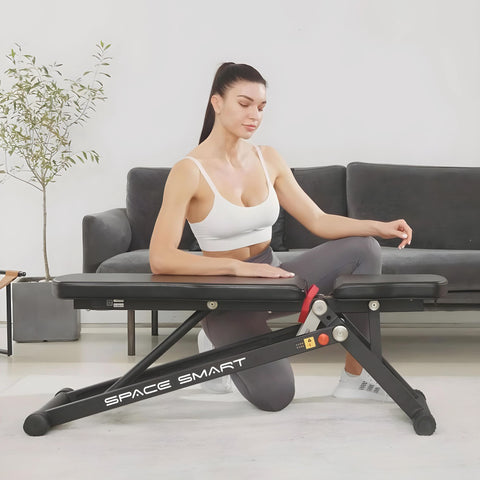 SpaceSmart Folding Adjustable Weight Bench