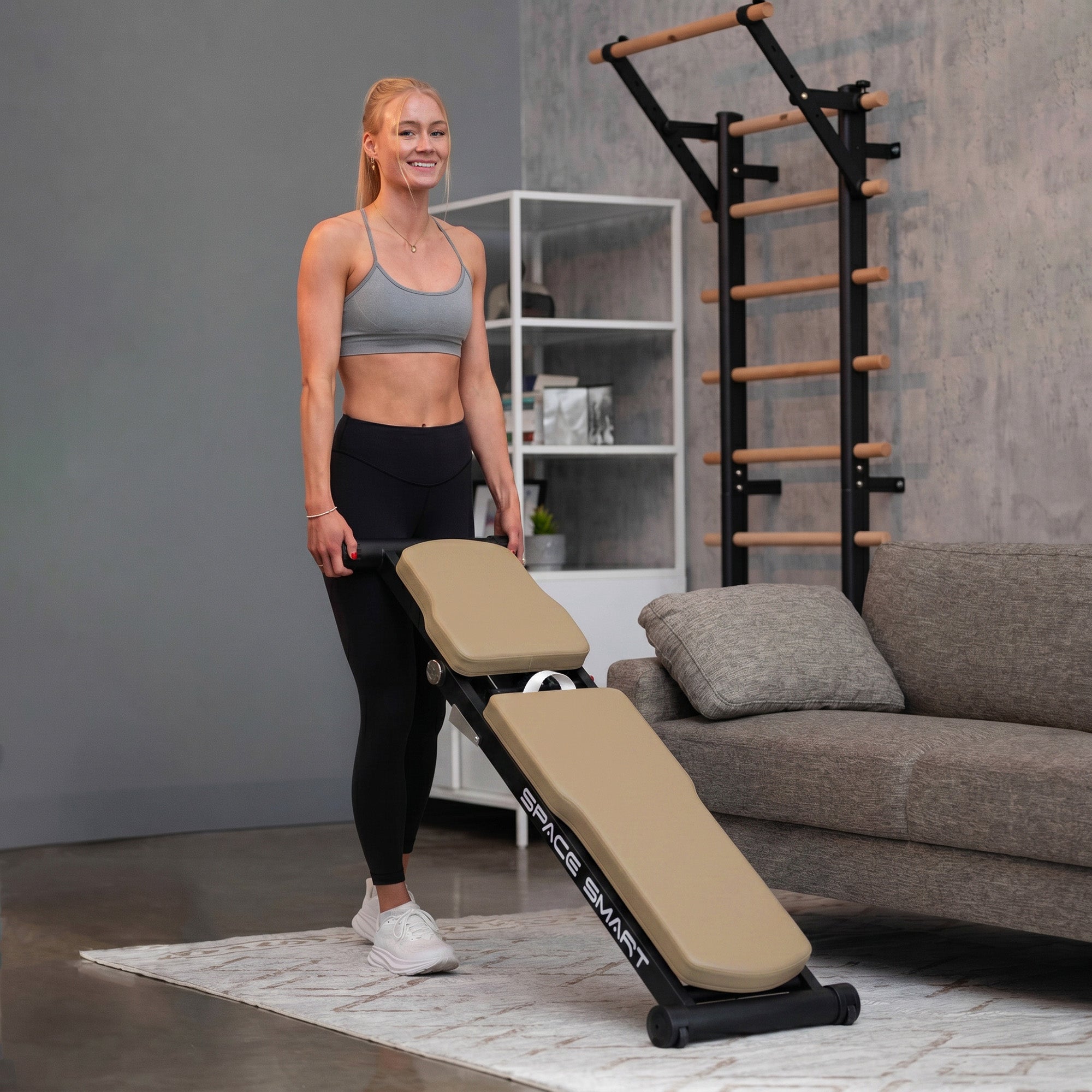 Banc de musculation pliable et réglable SpaceSmart