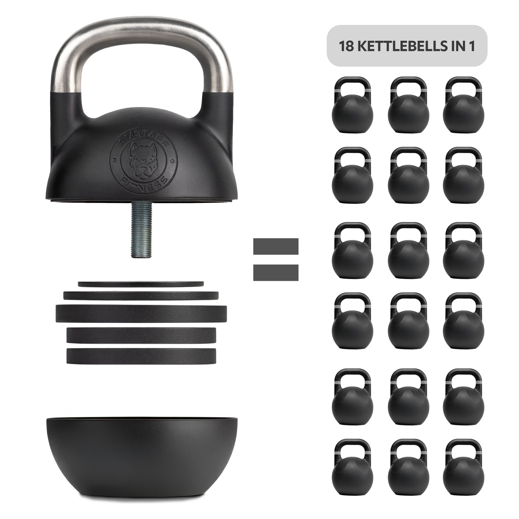 AmStaff Fitness Adjustable Competition Kettlebell (12-20.5 KG)