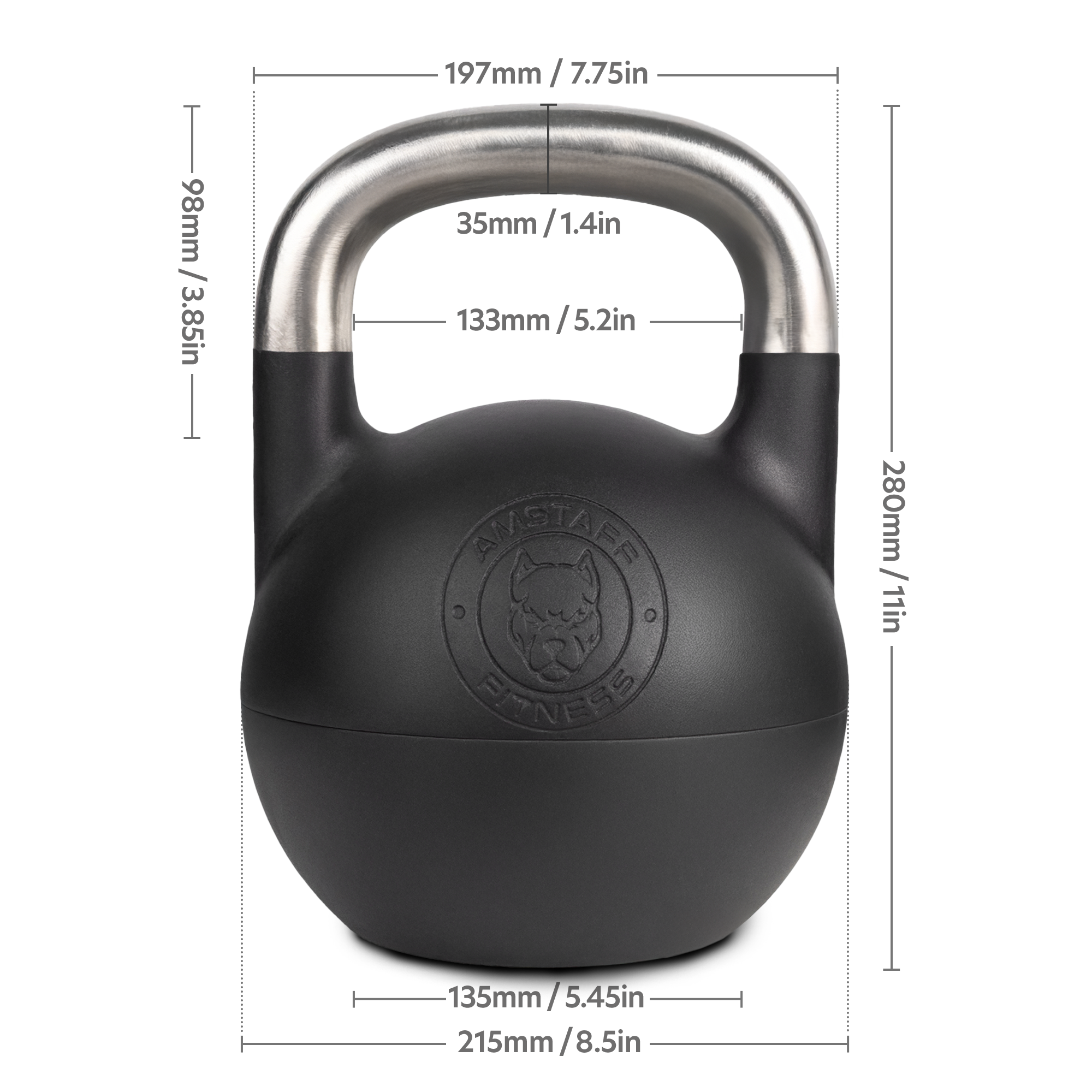 AmStaff Fitness Adjustable Competition Kettlebell
