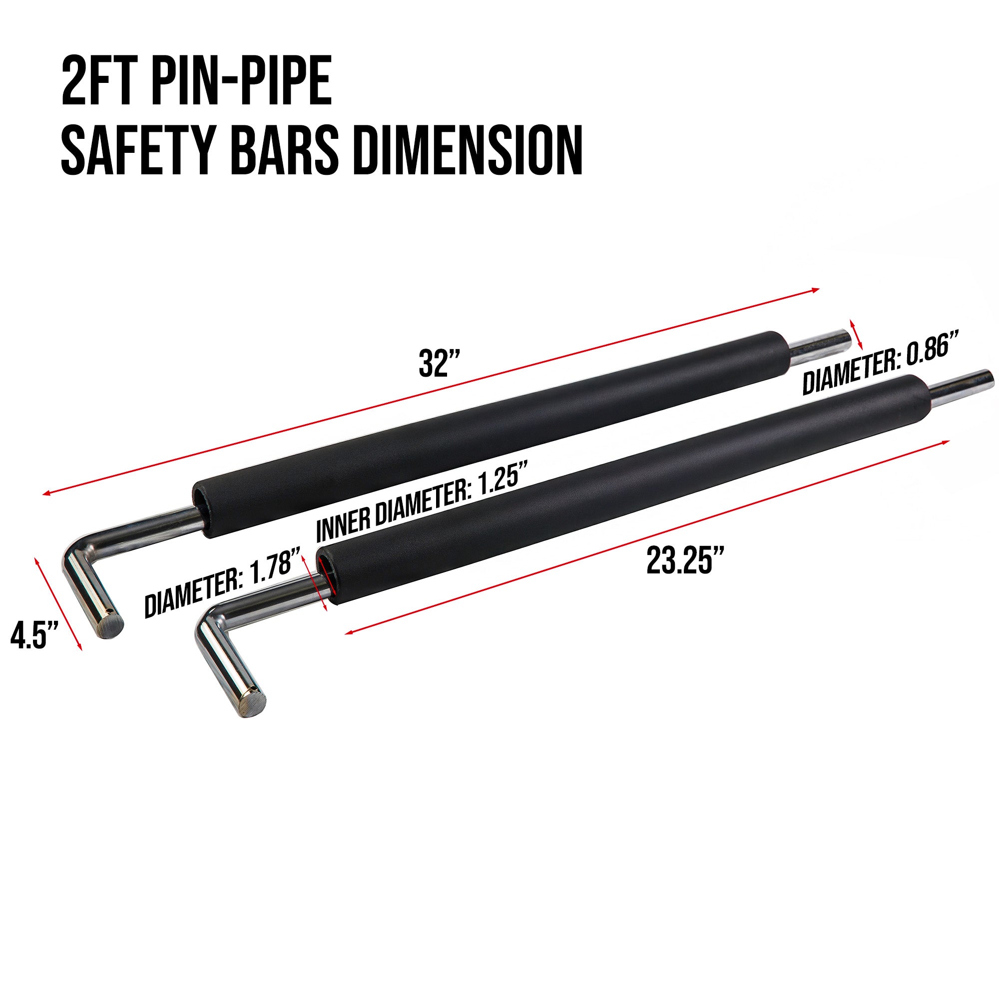 Pin-Pipe Safety Bars - Pairs