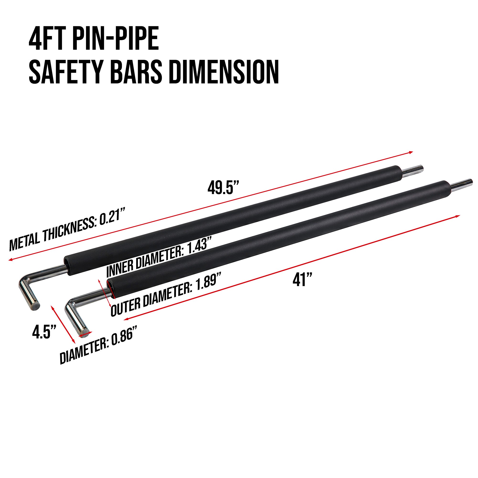 Pin-Pipe Safety Bars - Pairs