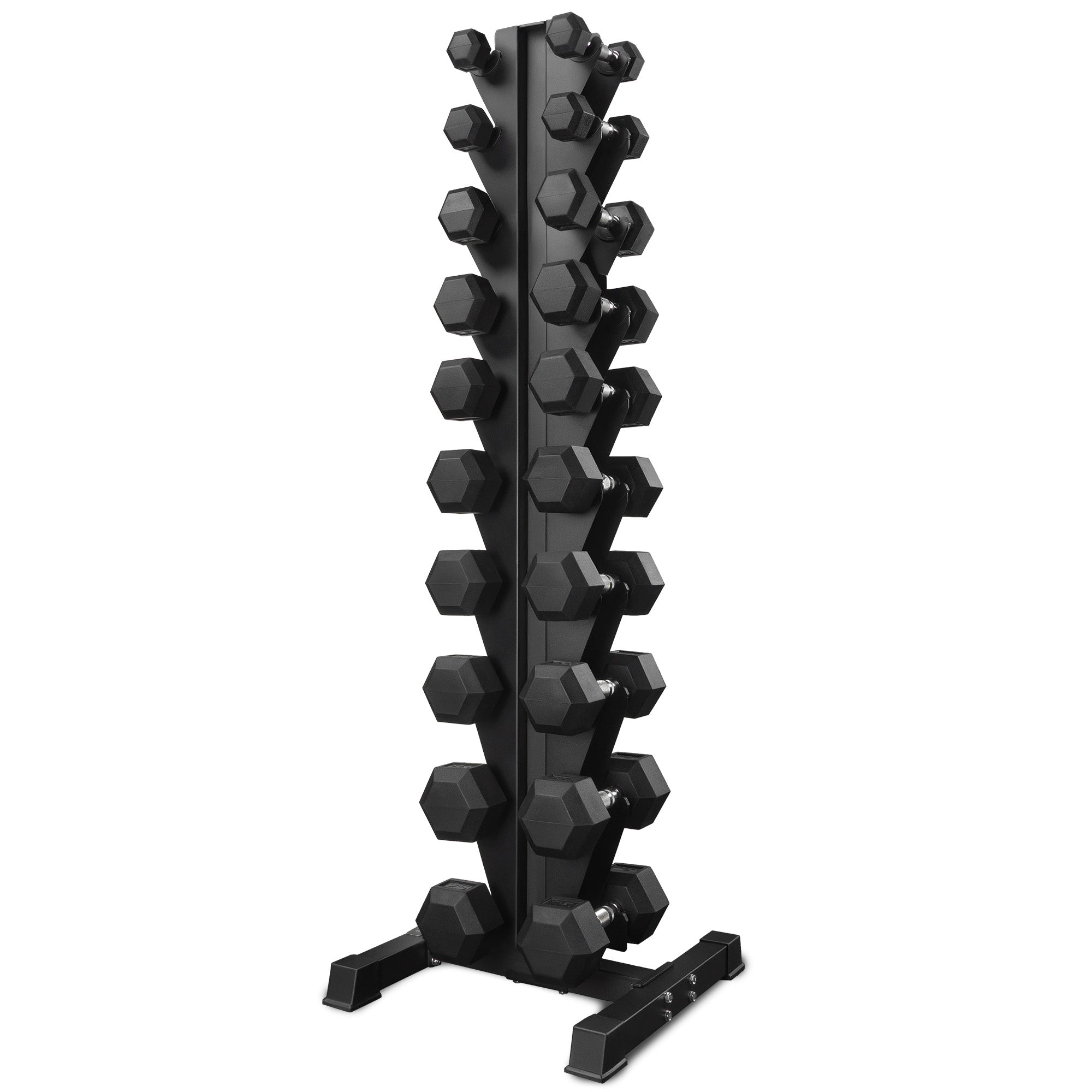 AmStaff Fitness Dumbbell Set with Rack – 6 / 8 / 10 Pair Sets