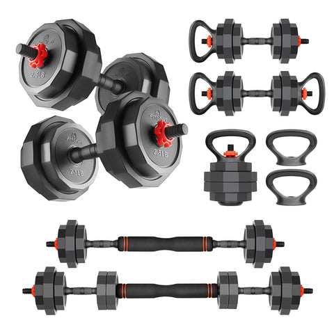 AmStaff 3-in-1 Adjustable Weight Set (42lbs - 90lbs) - 90lbs