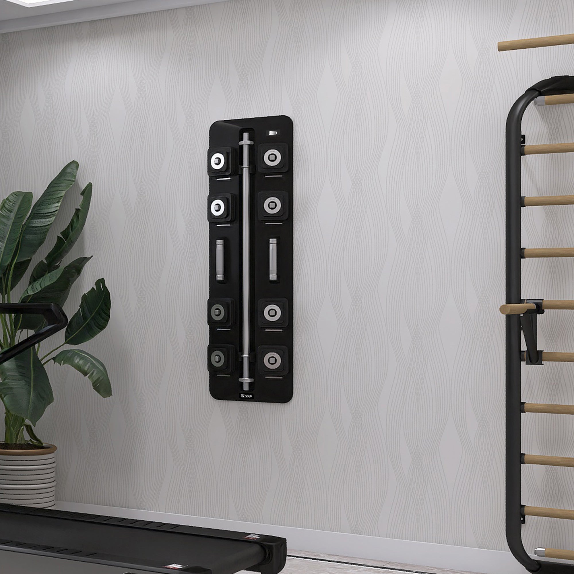 SpaceSmart Adjustable Dumbbell & Barbell Set