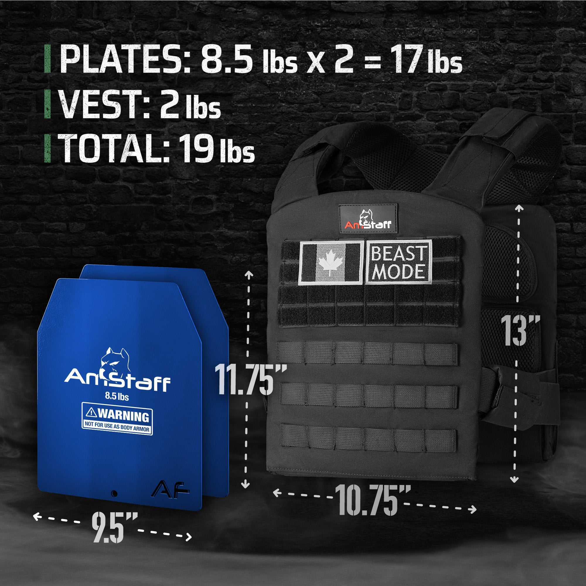 Gilet lesté tactique AmStaff – Style ajusté à dégagement rapide