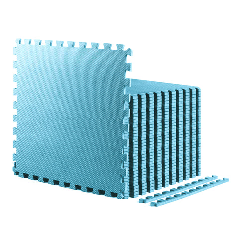 Tapis en mousse emboîtable robuste bleu ciel