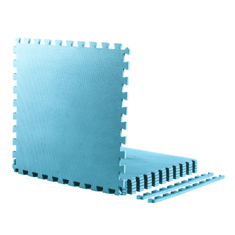 Sky Blue Heavy-Duty Interlocking Foam Mat