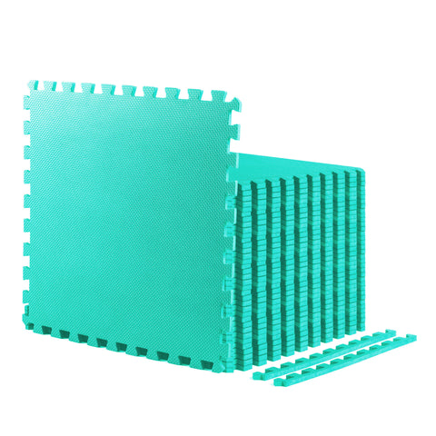 Tapis en mousse emboîtable robuste vert menthe