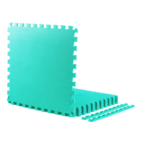 Tapis en mousse emboîtable robuste vert menthe