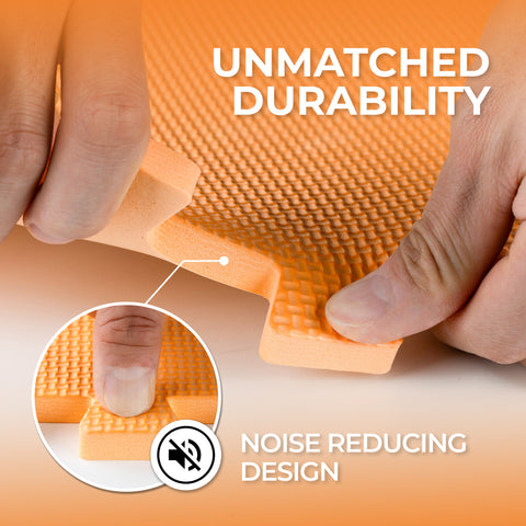 Tapis en mousse emboîtable robuste orange blush