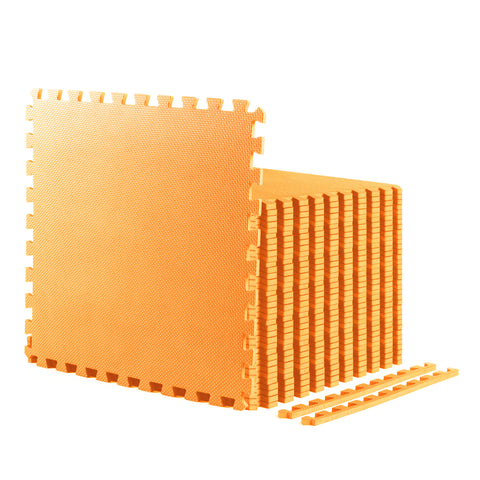 Tapis en mousse emboîtable robuste orange blush