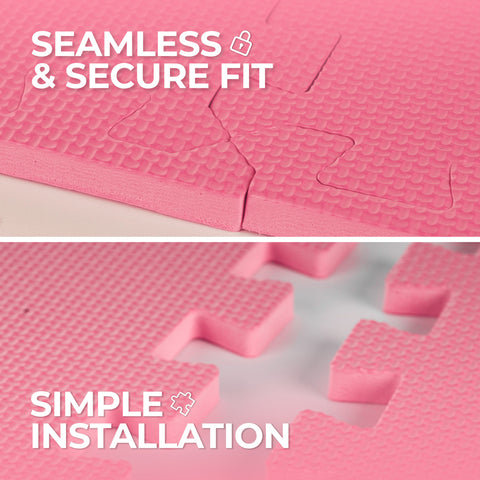 Tapis en mousse emboîtable robuste rose