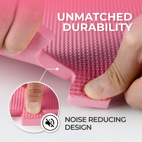 Tapis en mousse emboîtable robuste rose